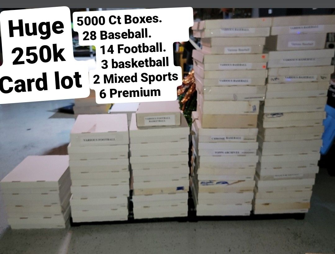 Sports Cards 250,000 Count Lot! Baseball Cards Football Basketball