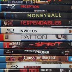 Assortment Of DVD HD DVD  And Blue Ray Movies. 
