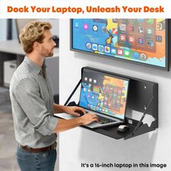 Brand New 24 Inch Flip Down Keyboard Tray Wall Mount, Fold Down Typing Platform