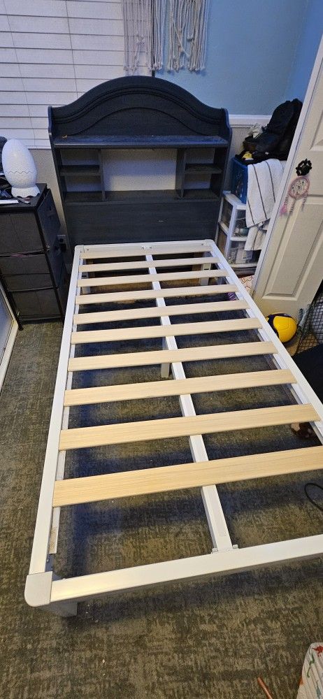 Twin Headboard With Storage And Bed Frame