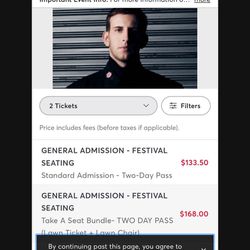 Illenium 2 Day Pass At The Gorge May 25 May 26 Ticket 