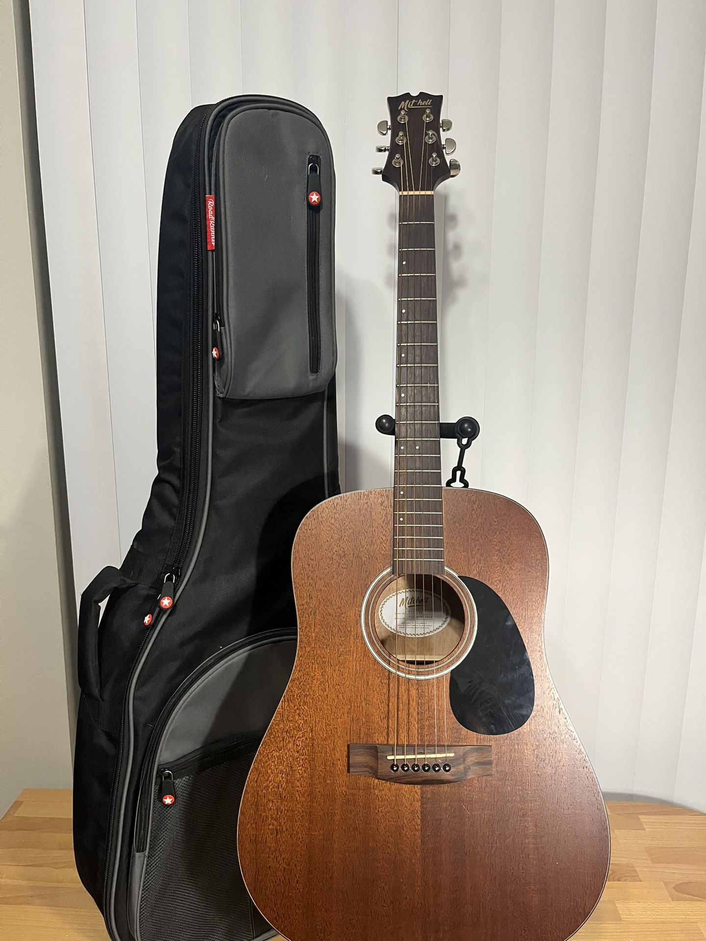 Acoustic Guitar w/ Case and Guitar Stand