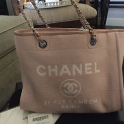 Chanel Canvas Tote Bag Pink