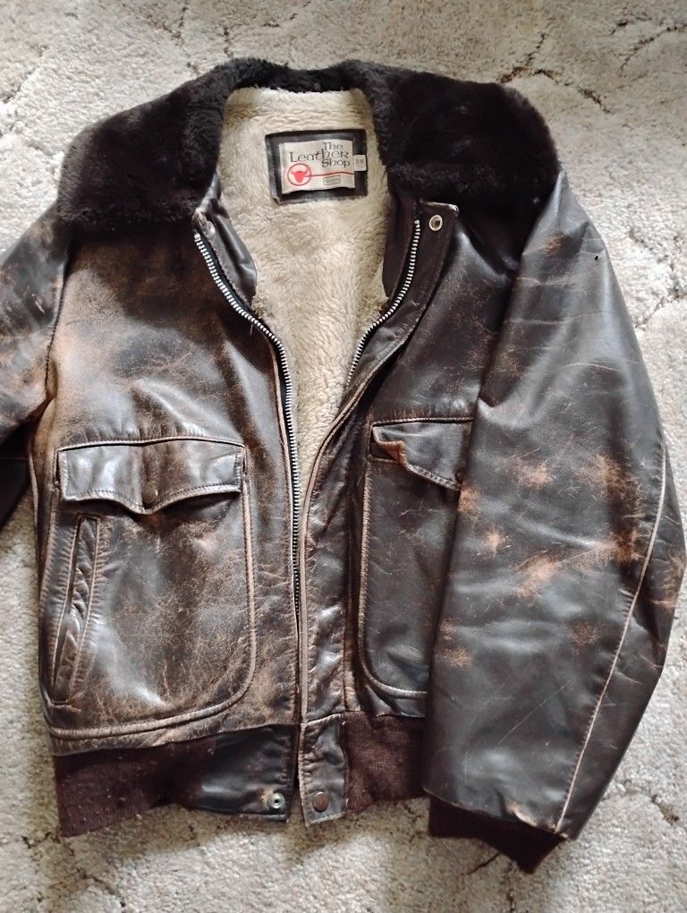 Men's Vintage Lined Bomber Jacket