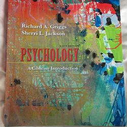 Psychology A Concise Introduction 6th edition by Richard A. Griggs and Sherri L. Jackson