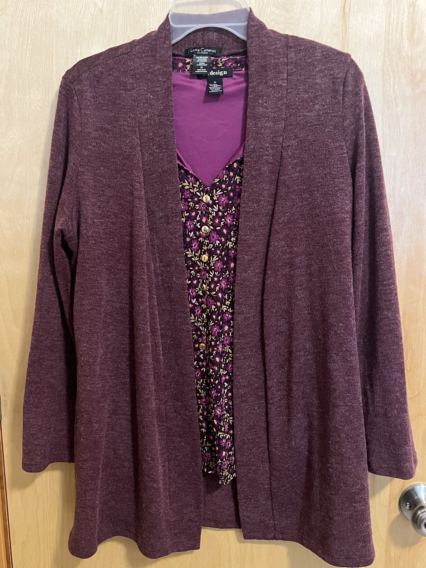 Print Blouses/Cardigan, SizeXL New Condition