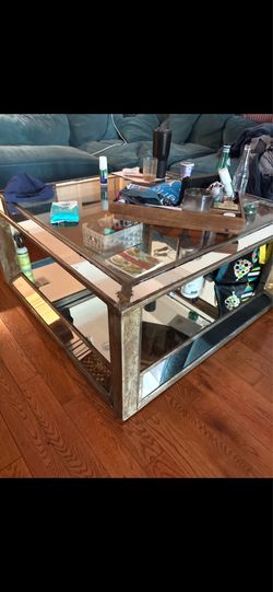 Glass coffee table