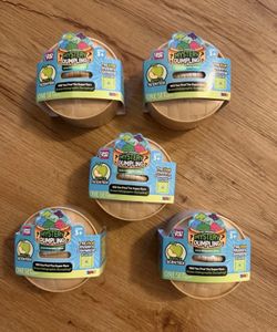 Lot Of 5 Crazy Fun Mystery Green Holographic Squishy Bun Set