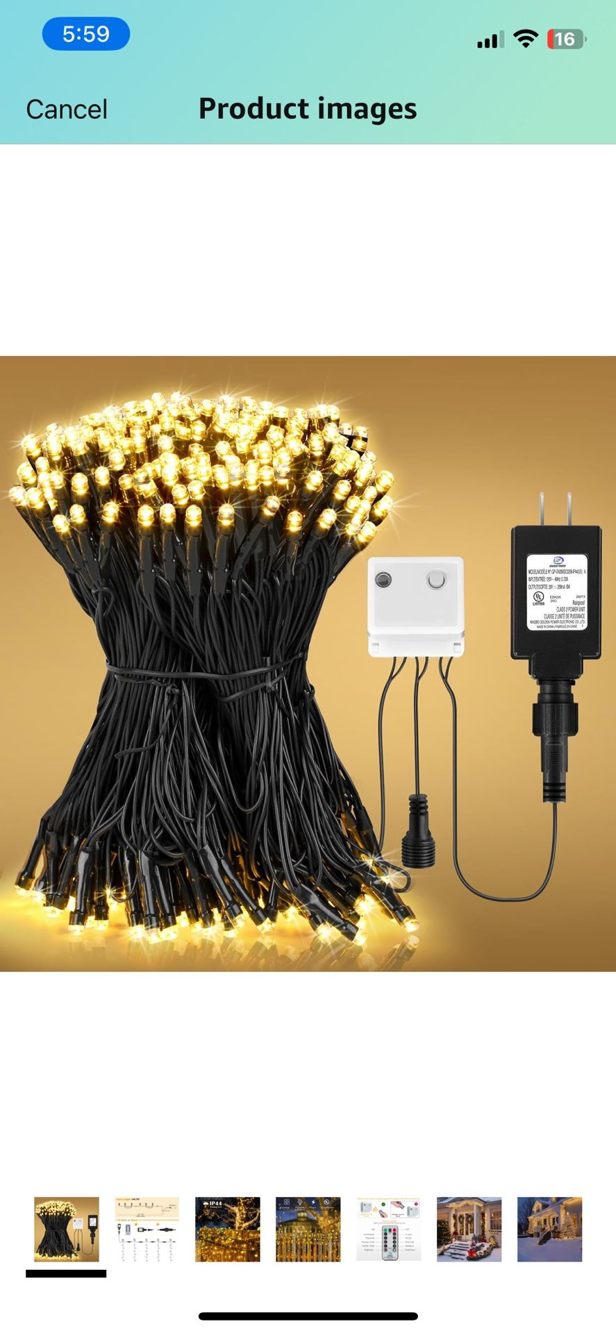 400 Warm White LED Christmas Lights 143.7ft Warm Outdoor Waterproof, Plug in Indoor Christmas Lights with 8 Modes & Timer Memory, Twinkle for Tree, Xm