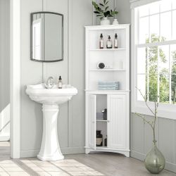 Corner Cabinet with Doors and Shelves