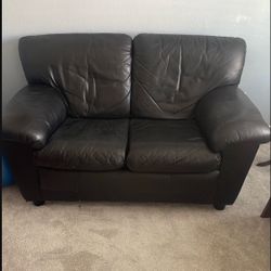 Leather Love Seat