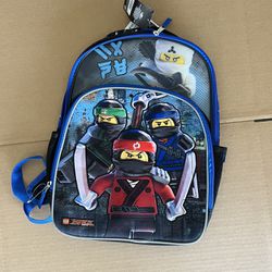 Original Lego Ninjago 16" Kids Backpack With 2 Net Side Pockets NWT
