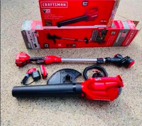 Craftsman trimmer and blower combo kit battery and charger included