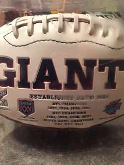 New York Giants football in case south philly