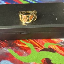 14K Gold Cuban style ring