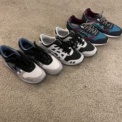 Three Assorted ASICS Shoes - Men’s Size 10