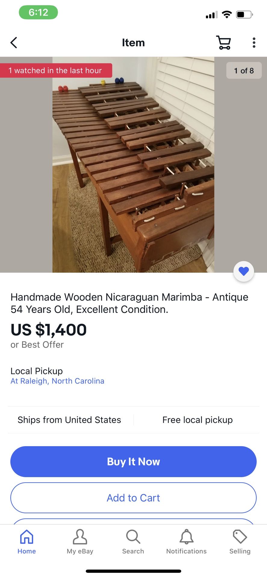 Beautiful handmade 35key Vintage Guatemalan Marimba for Sale in