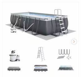 Intex Ultra XTR 24 ft. x 12 ft. Rectangular 52 in. Deep Hard Sided Above Ground Pool Set with Pump
