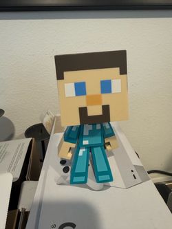 Minecraft Steve Diamond Armor Figure