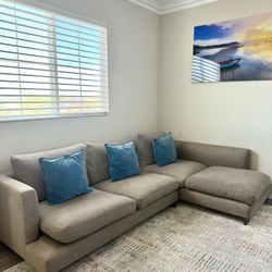 Restoration Hardware Grey Sofa