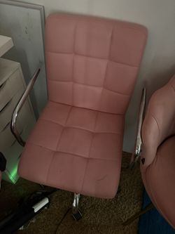 Pink Leather Chair :