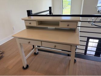 White Writing Desk with Hutch & Storage Drawers – $50 OBO
