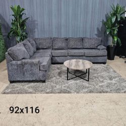 Spacious Charcoal Sectional Sofa (Delivery Available!! )