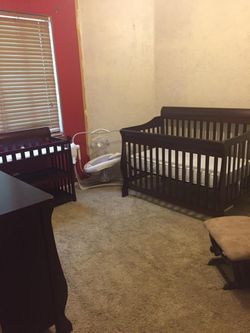 Baby Crib And Changing Table