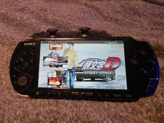 Playstation Psp Black 1000 Phat Mod--ded Video Game Console IPS screen upgrade