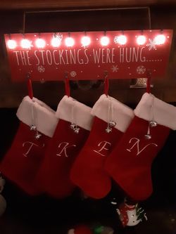Christmas Stockings With Hooking Board