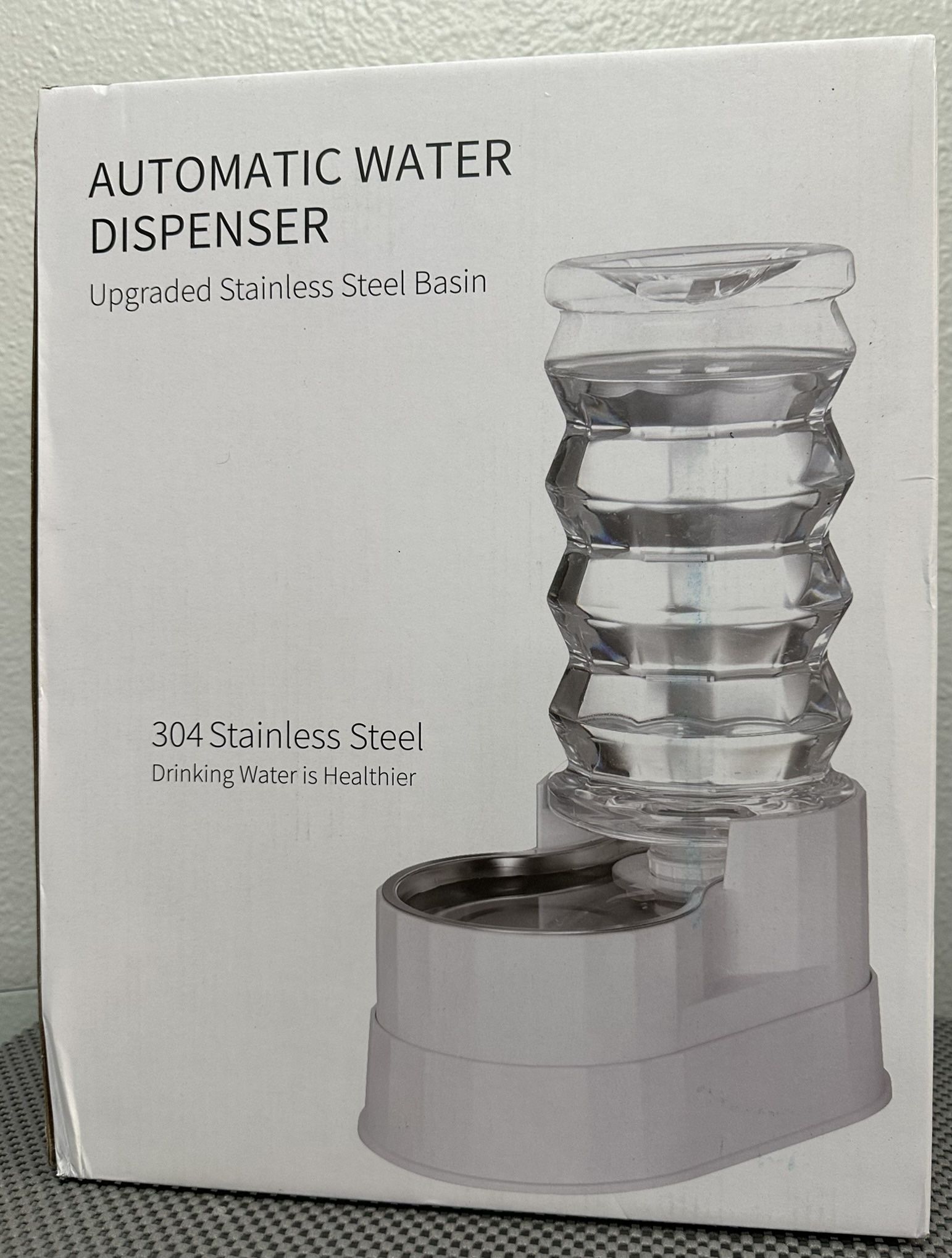 Automatic Water Dispenser For Pets Upgraded Stainless Steel Basin