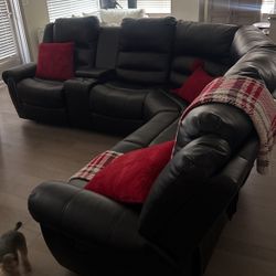 Recliner Leather Couch 