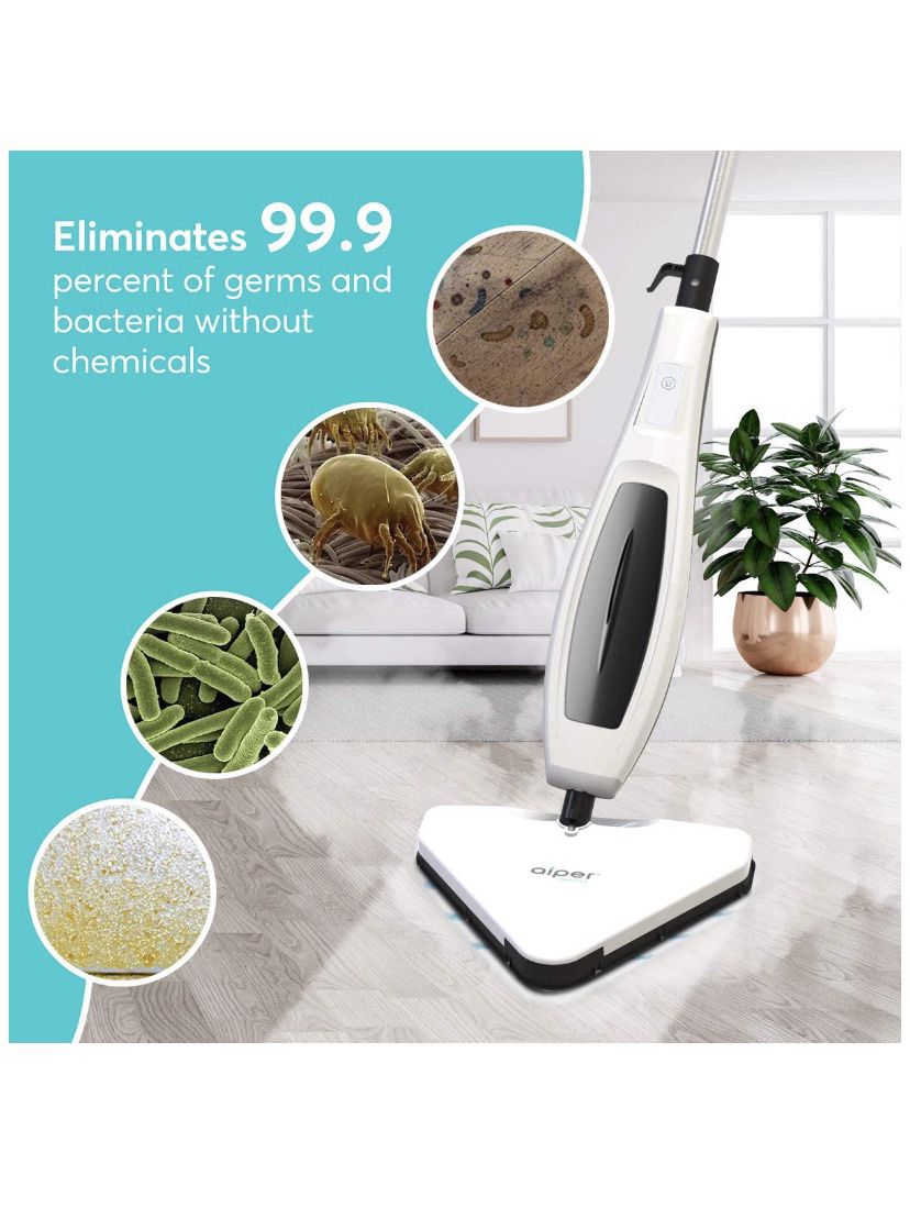 Steam Mop, Floor Steamer, Tile Cleaner, Disinfection and sterilization function Hard Wood Floor Cleaner with 15.21 oz Big Water Tank 22.96 Feet Powe