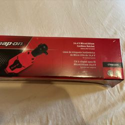 Snap On Tools NEW CTR814DB RED 1/4"dr Brushless 14.4v Cordless Ratchet Tool Only