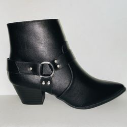 NEW BLACK WESTERN BOOTIES (US 5.5-10) 