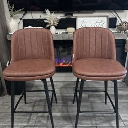 New Bar Stools Set Of 2 (27 In) They Swivel