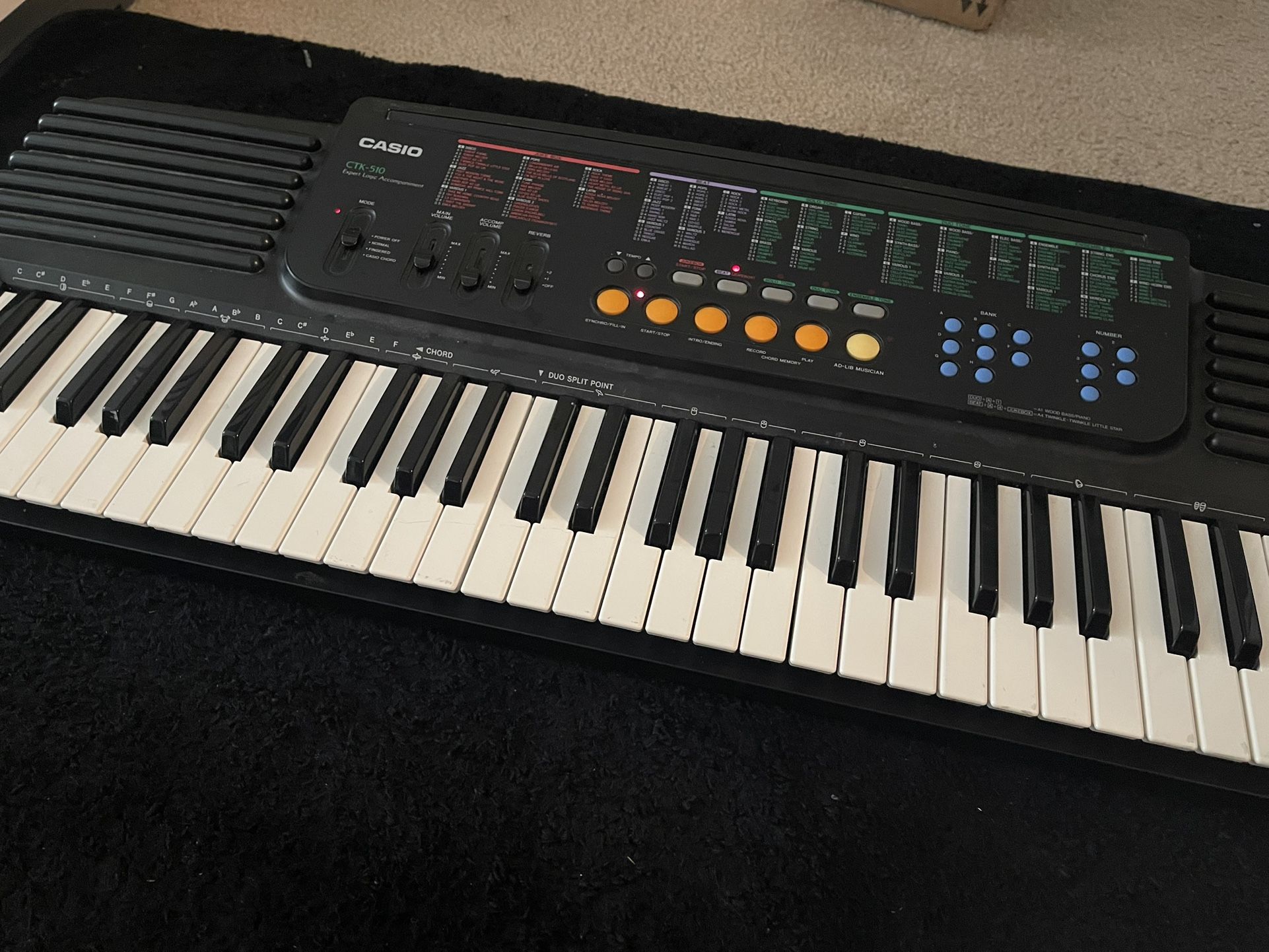Casio CTK-510 Electronic Keyboard – 61 Keys