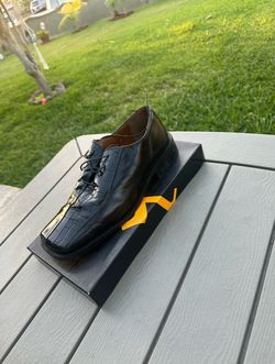 Men's Stacy Adams Gray Fabric Oxford Dress Shoes - Size 9.5 - W/ Box