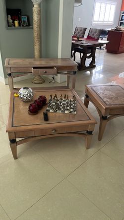 End wood table and console table