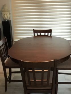 Bar height dinning table