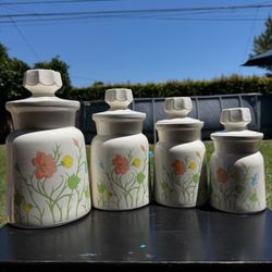 Vintage Floral Canister Set
