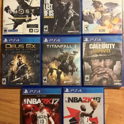 PS4 Games $5 - $10