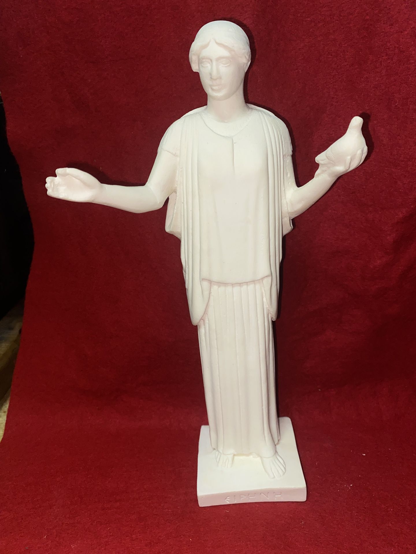 11.5 Inch Alabaster Greek (Peace) Figurine Imported From Greece (3 available)