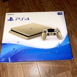 PS4 Gold 1tb With Box Exclusive edition