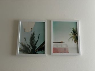 Set of 2 Tropical Beach Wall Art Prints