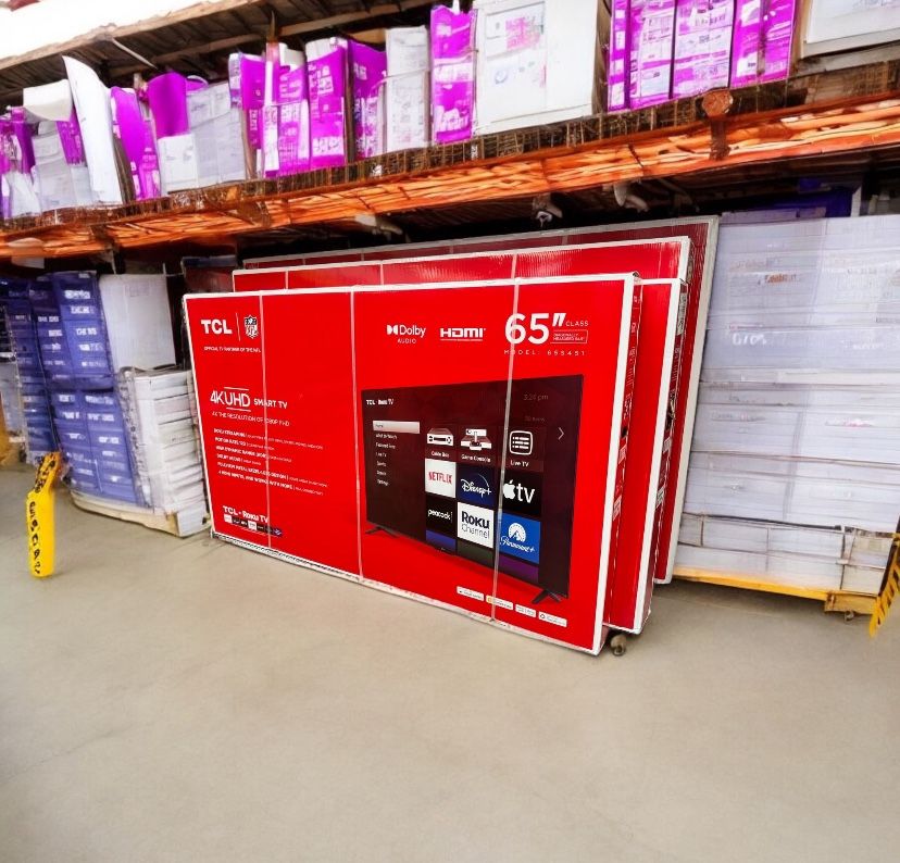 HD255 65” TCL smart 4k Roku led tv Floor Model
