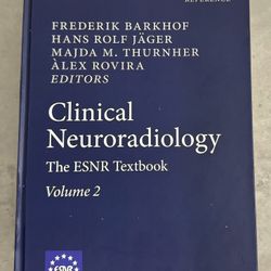 Clinical Neuroradiology : The ESNR Textbook by Barkhof  (2019, Hardcover) Vol 2