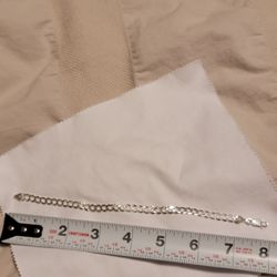 Real Silver 8 Inch Cuban braclet Italy 925 Silver 5mm