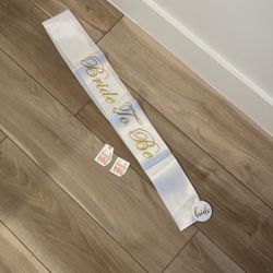 Bride Sash And Pin