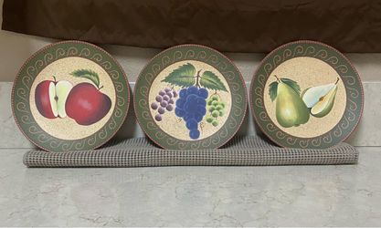 Set De Platos Decorativos De Frutas De Home Interiors